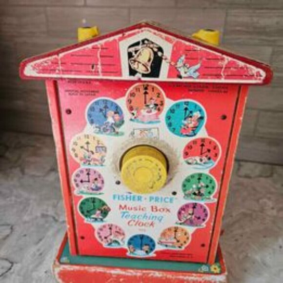 Vintage Fisher Price Teaching Clock and Telephone - Picture 5 of 10